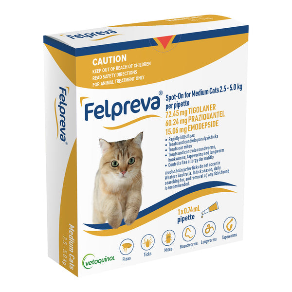Felpreva Spot On Solution For Medium Cats 2.5kg-5kg