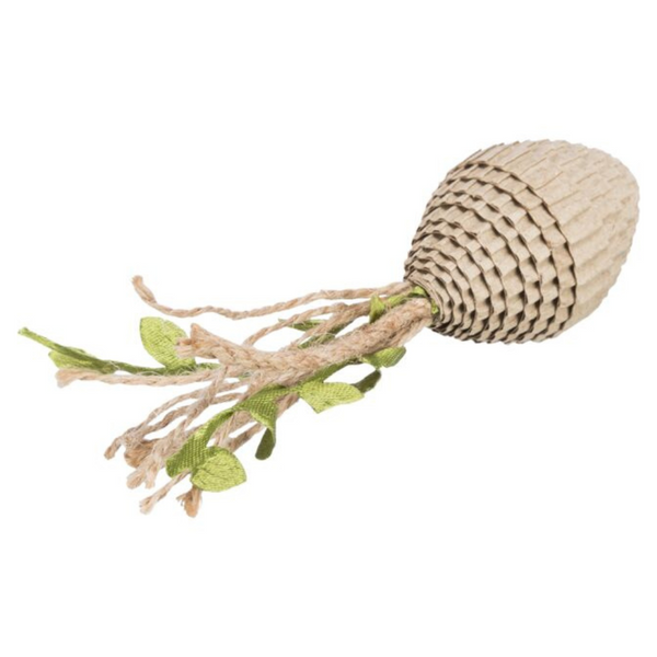 cone hemp cat toy with tassels