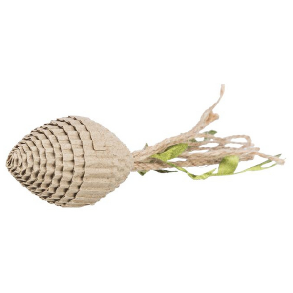 cone hemp cat toy with tassels