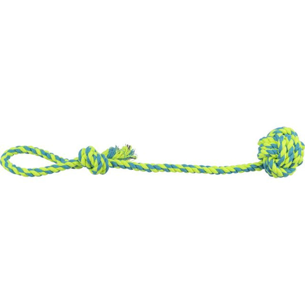 playing rope with woven-in ball
