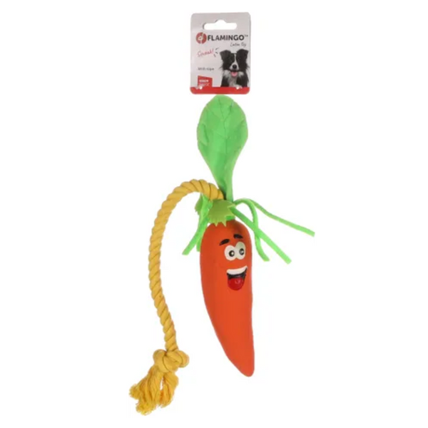 flamingo xibor carrot - rope toy
