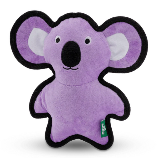 beco - recycled rough & tough - dog toy - medium - koala
