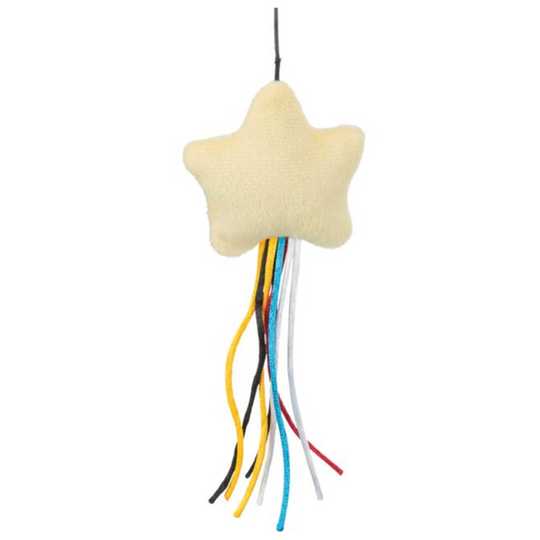 cat toy - playing rod -plush star