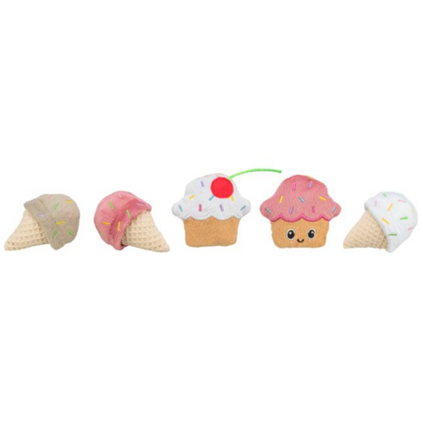 catnip plush cat toy - ice cream or cupcake - 1 piece