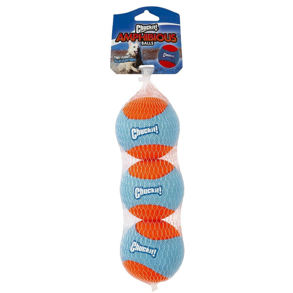 chuckit! dog toy - amphibious floating balls - 3 pack