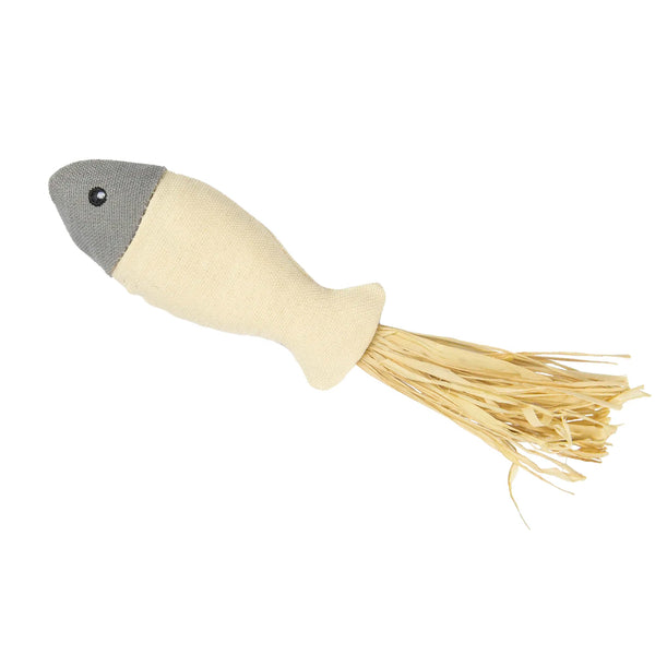 natural fun fish cat toy with catnip