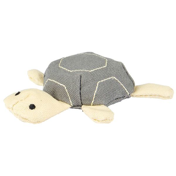 natural fun turtle cat toy with catnip