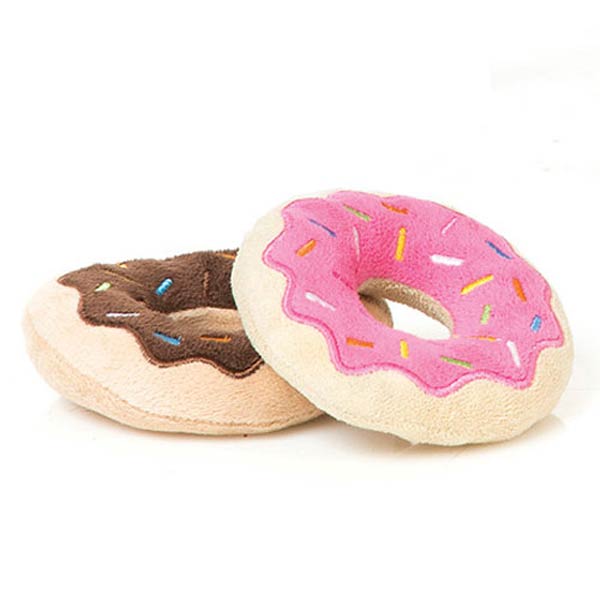 fuzzyard plush dog toy - donuts