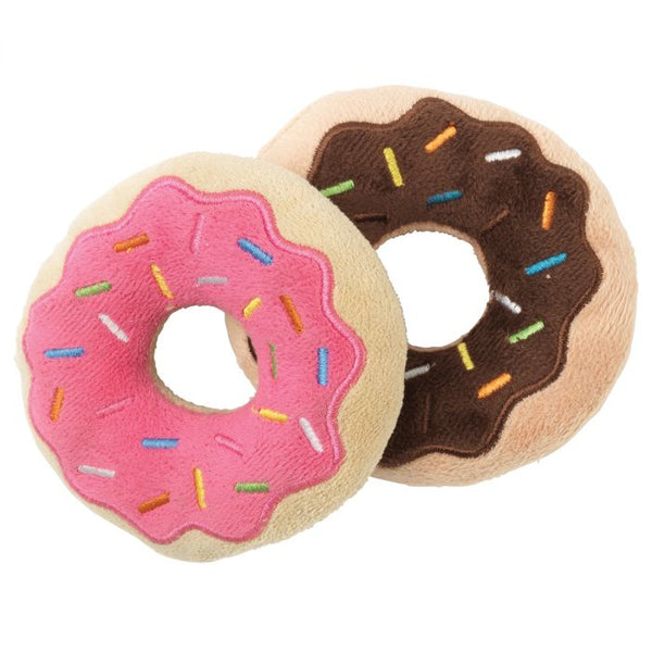 fuzzyard plush dog toy - donuts