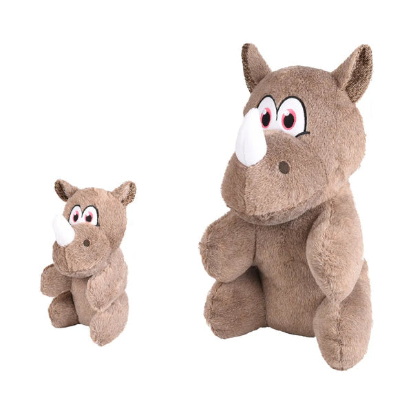 flamingo henny rhino plush dog toy