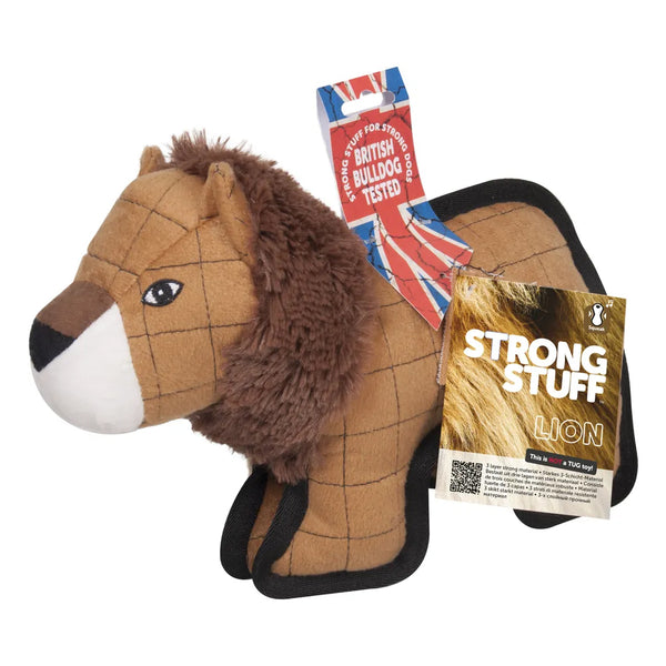 strong stuff lion dog toy with squeaker
