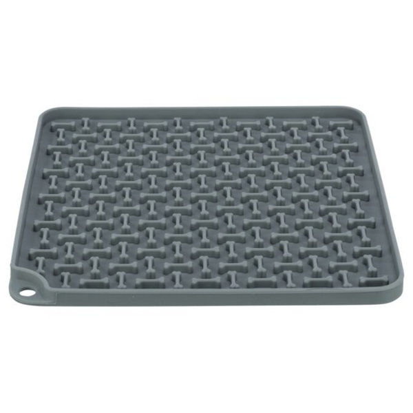 trixie lick n snack plate - grey